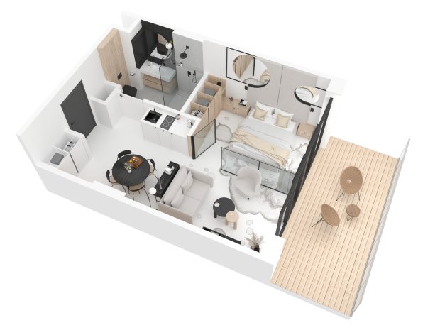 Grundriss Layout Luxusapartment Model 2